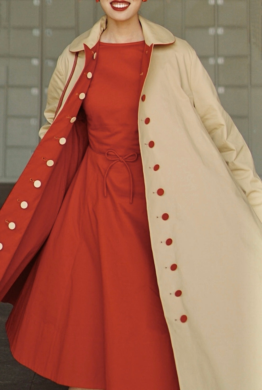 Orange swing coat hotsell