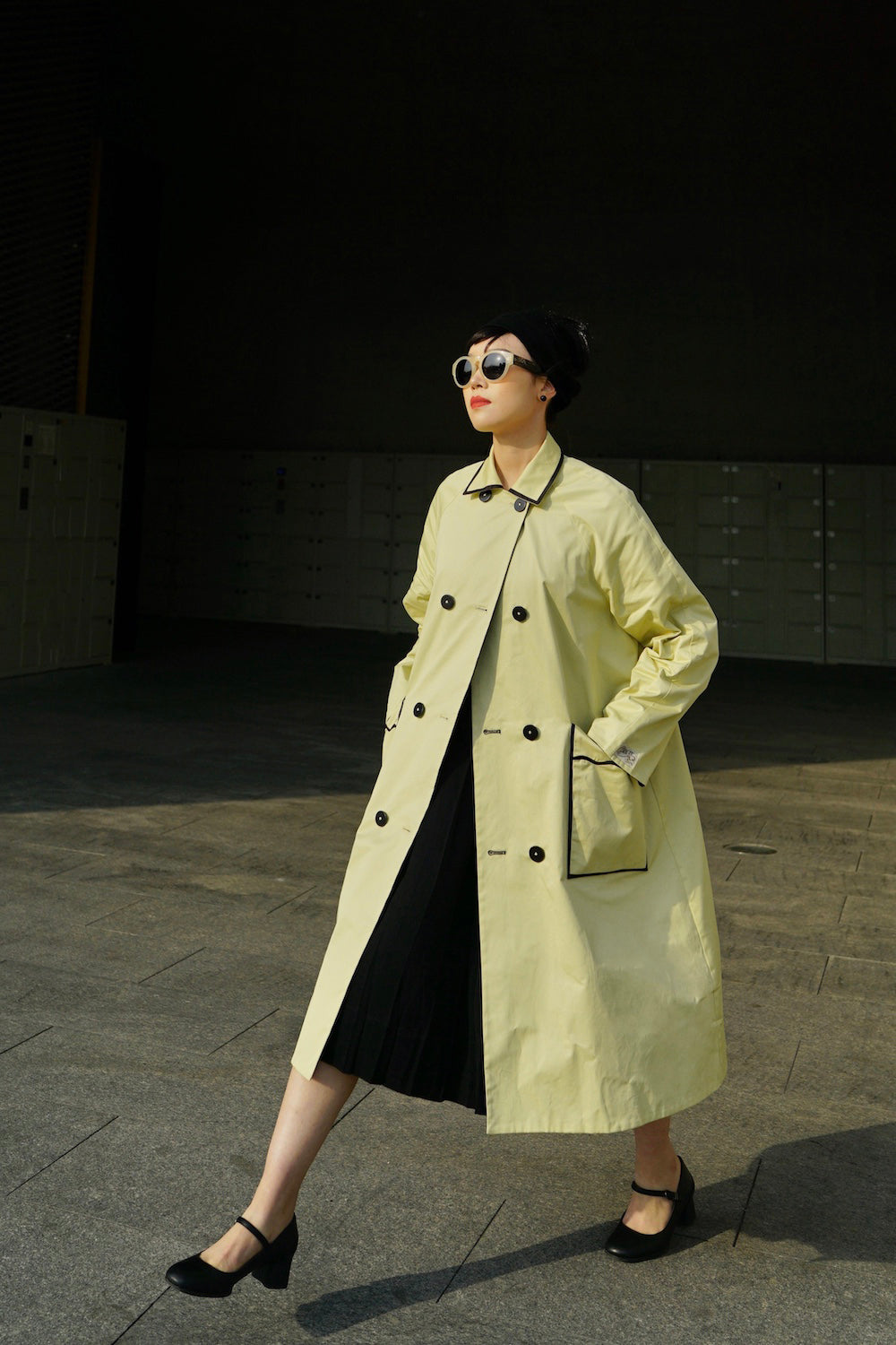 1960s|Reversible A-line Trench Coat