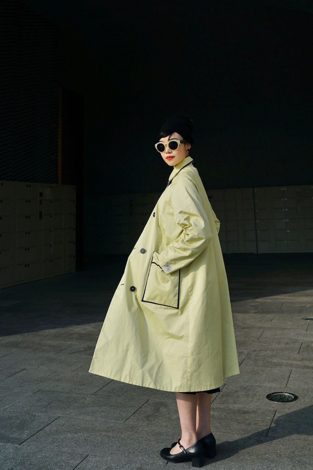 1960s|Reversible A-line Trench Coat