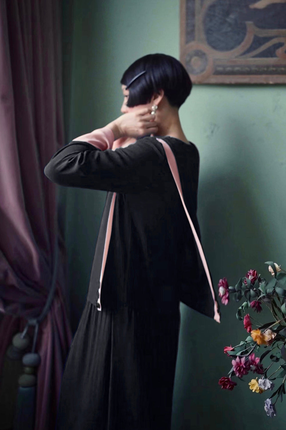 1920s|Color-Block Day Dress