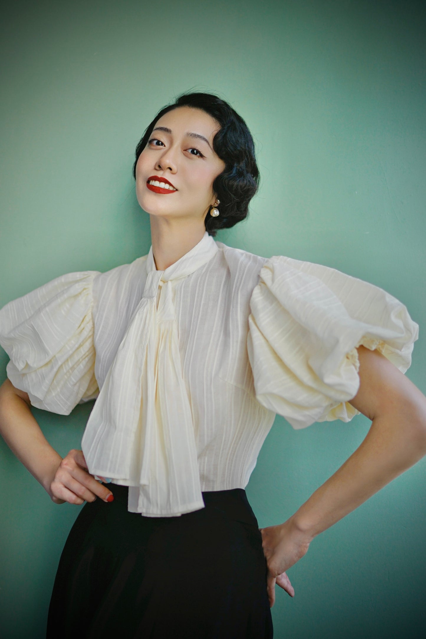 1930s|Classic lantern sleeve shirt
