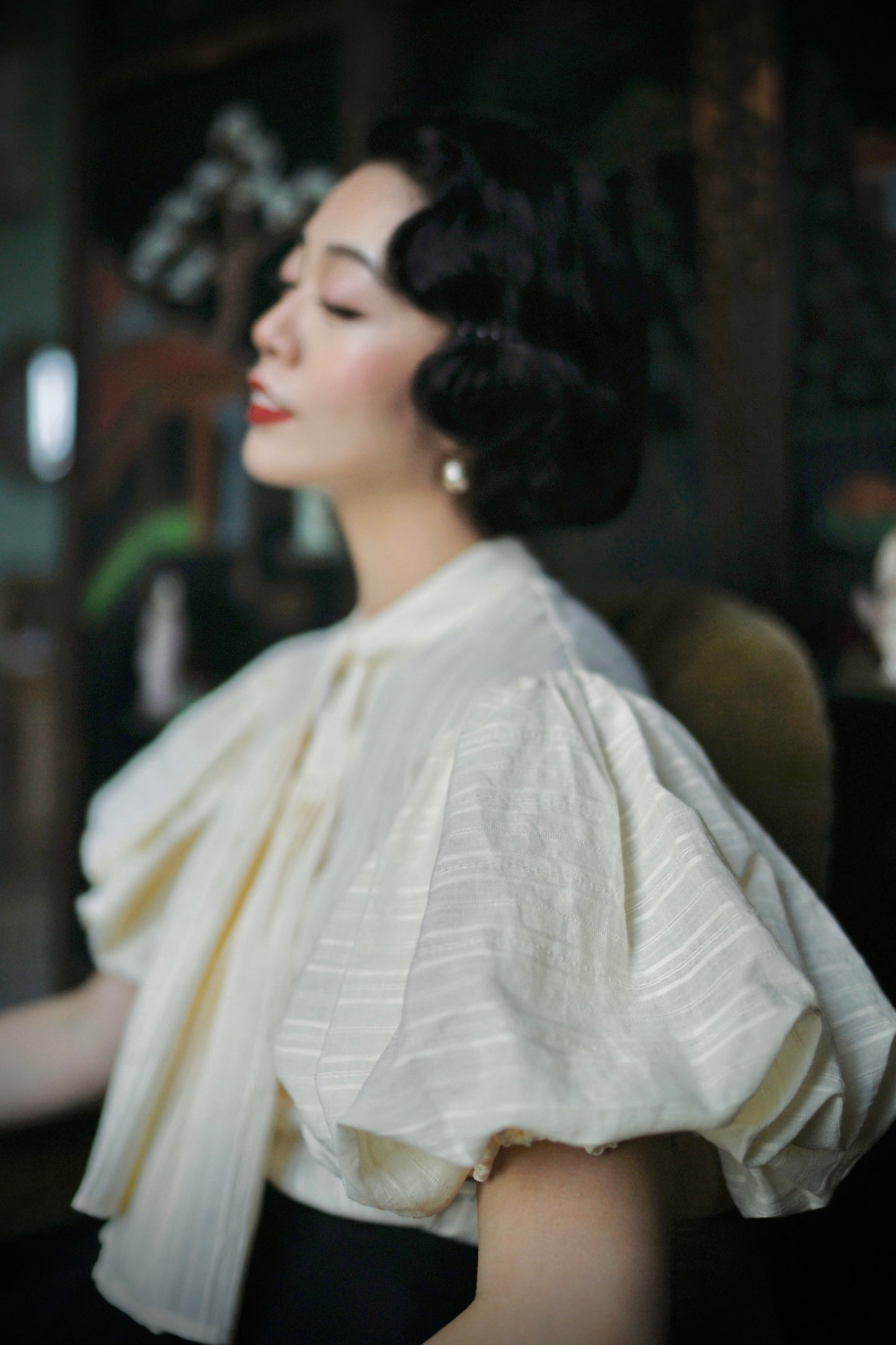 1930s|Classic lantern sleeve shirt