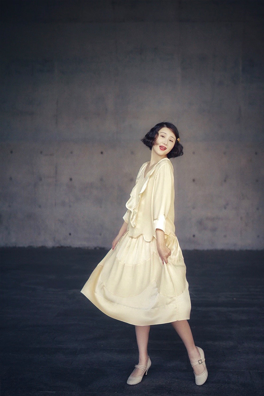 1920s|Wave-edged 2Pc Set