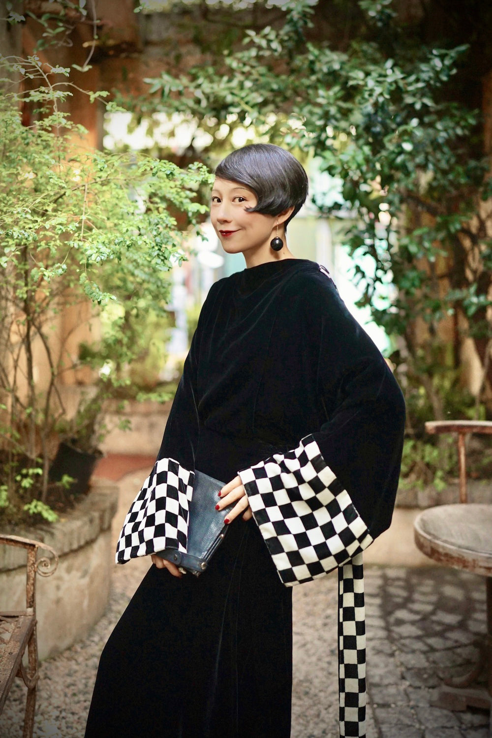 1920s|Checkered ribbon Opera Coat