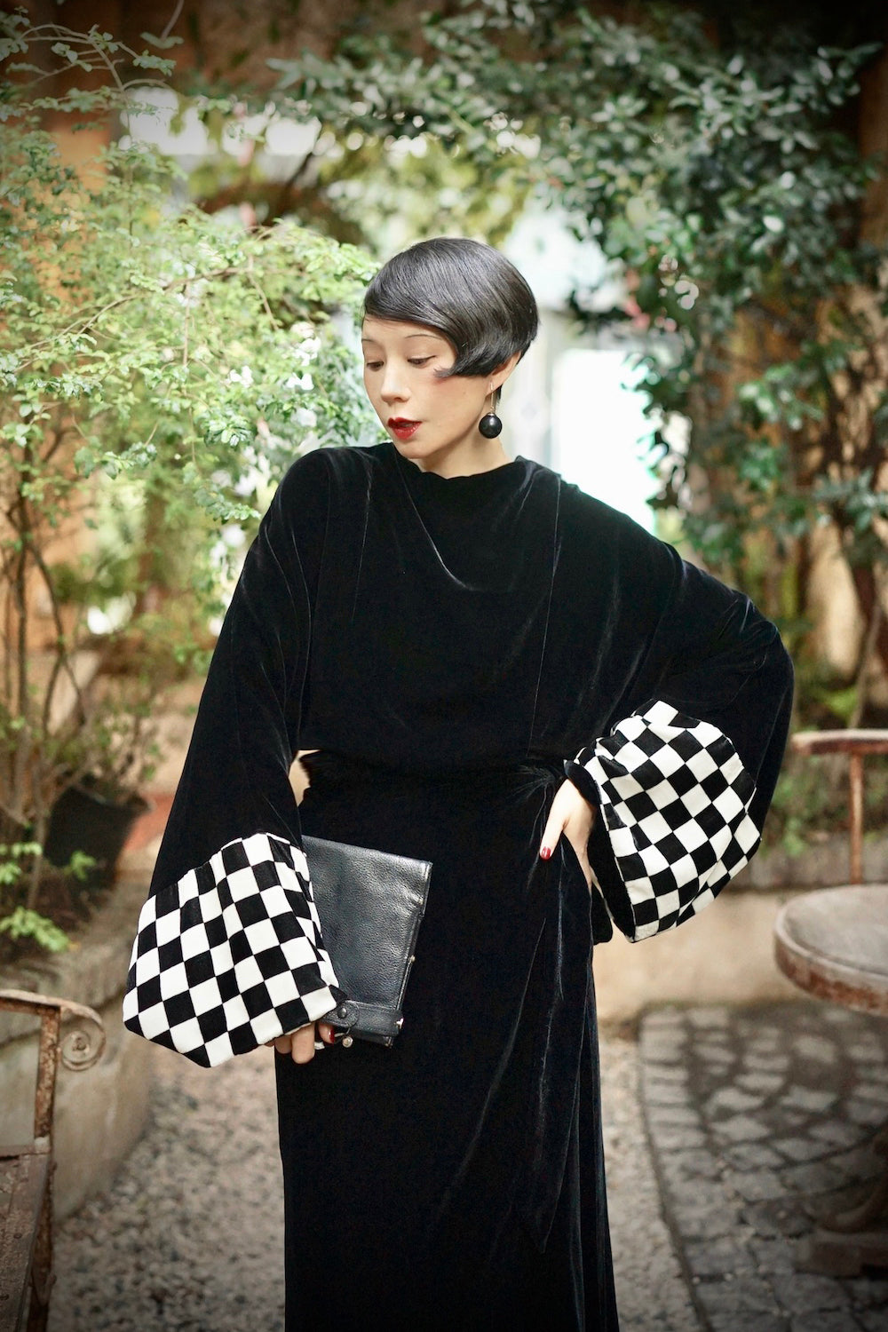 1920s|Checkered ribbon Opera Coat