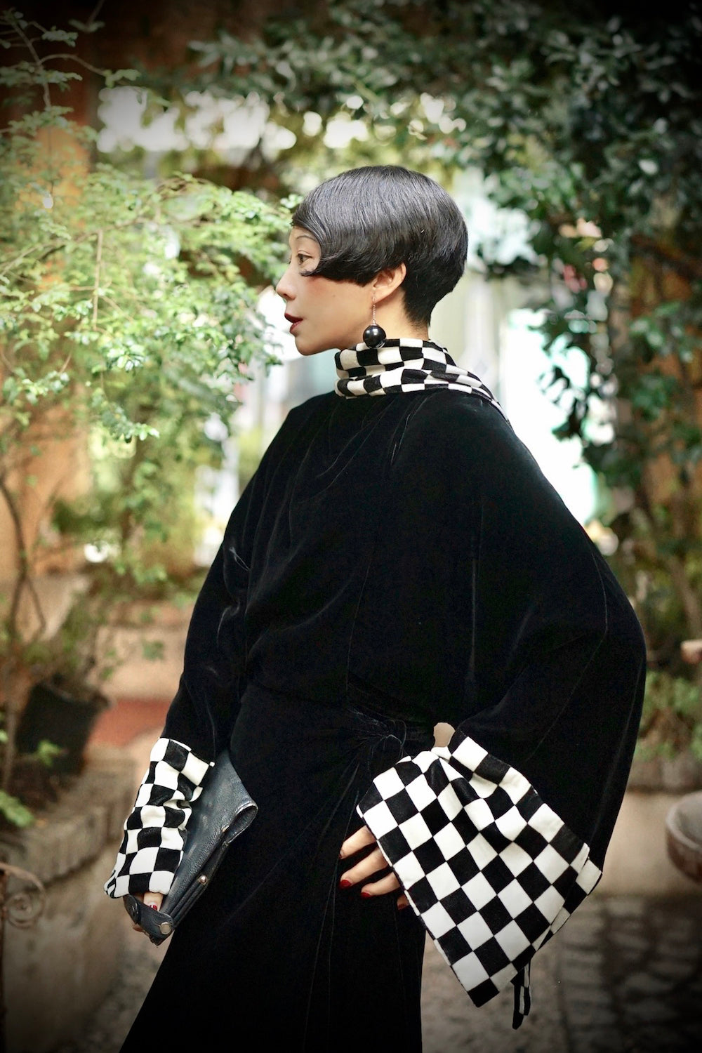 1920s|Checkered ribbon Opera Coat