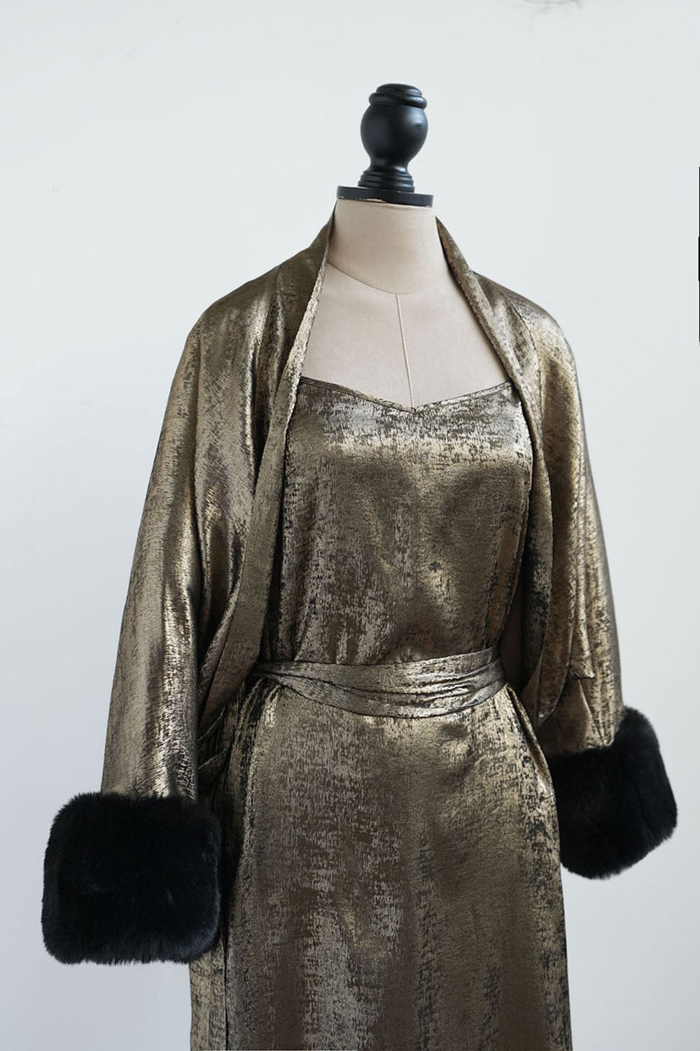 1920s|Lamé Gold Shawl Jacket