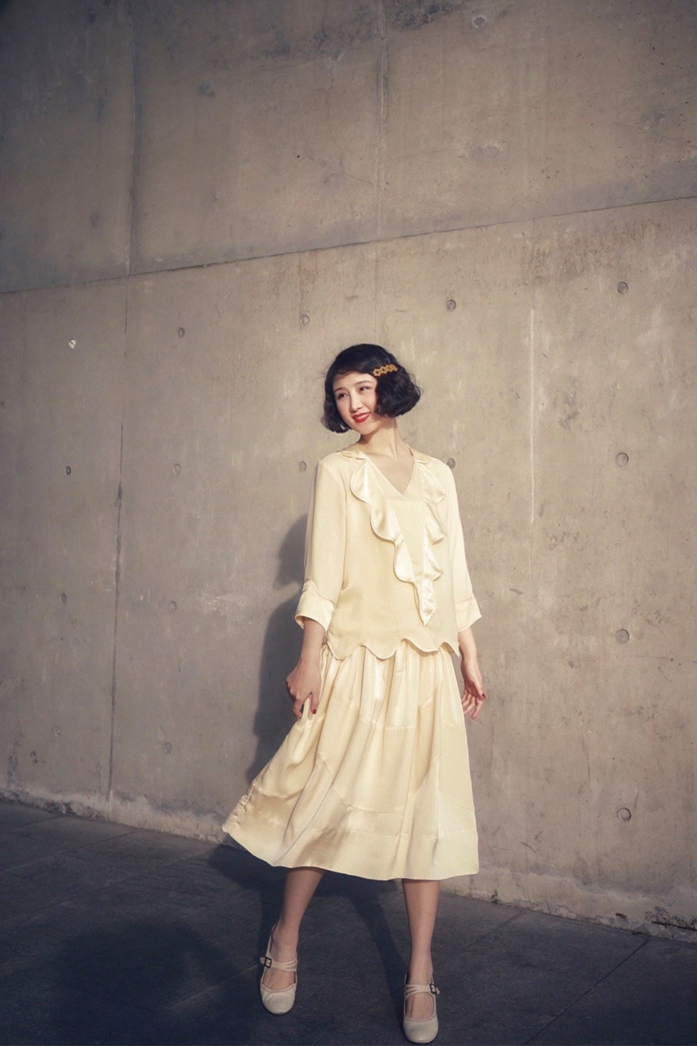 1920s|Wave-edged 2Pc Set