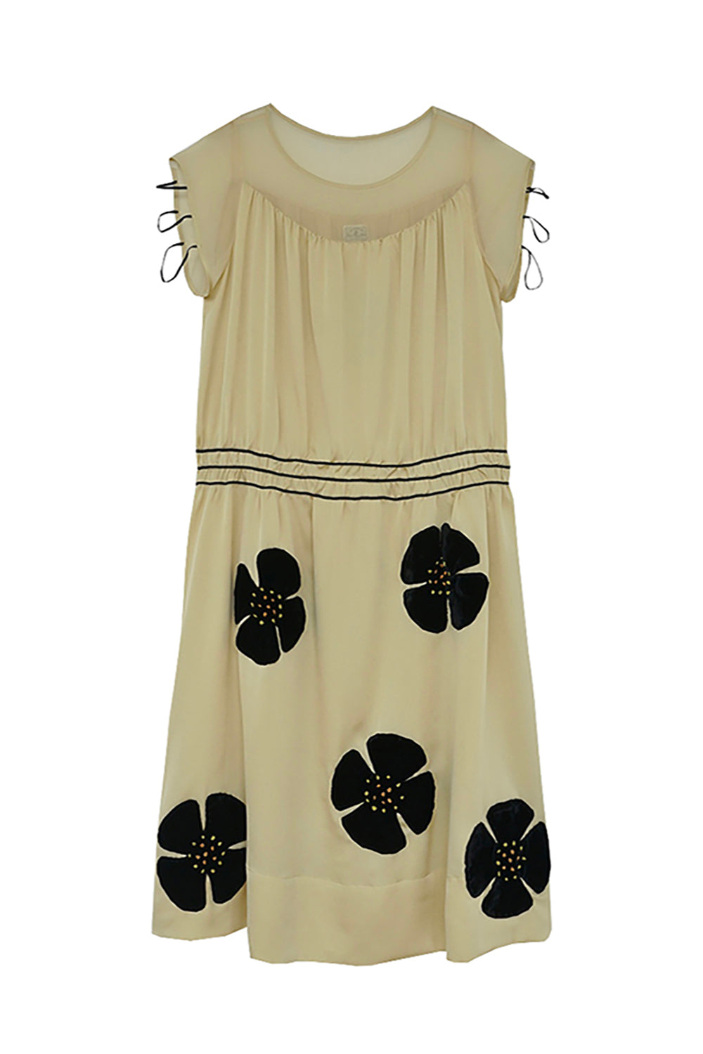 1920s|Velvet Flower Decorated Dress