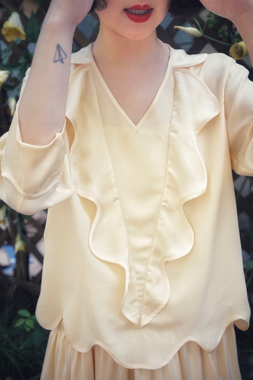1920s|Wave-edged 2Pc Set