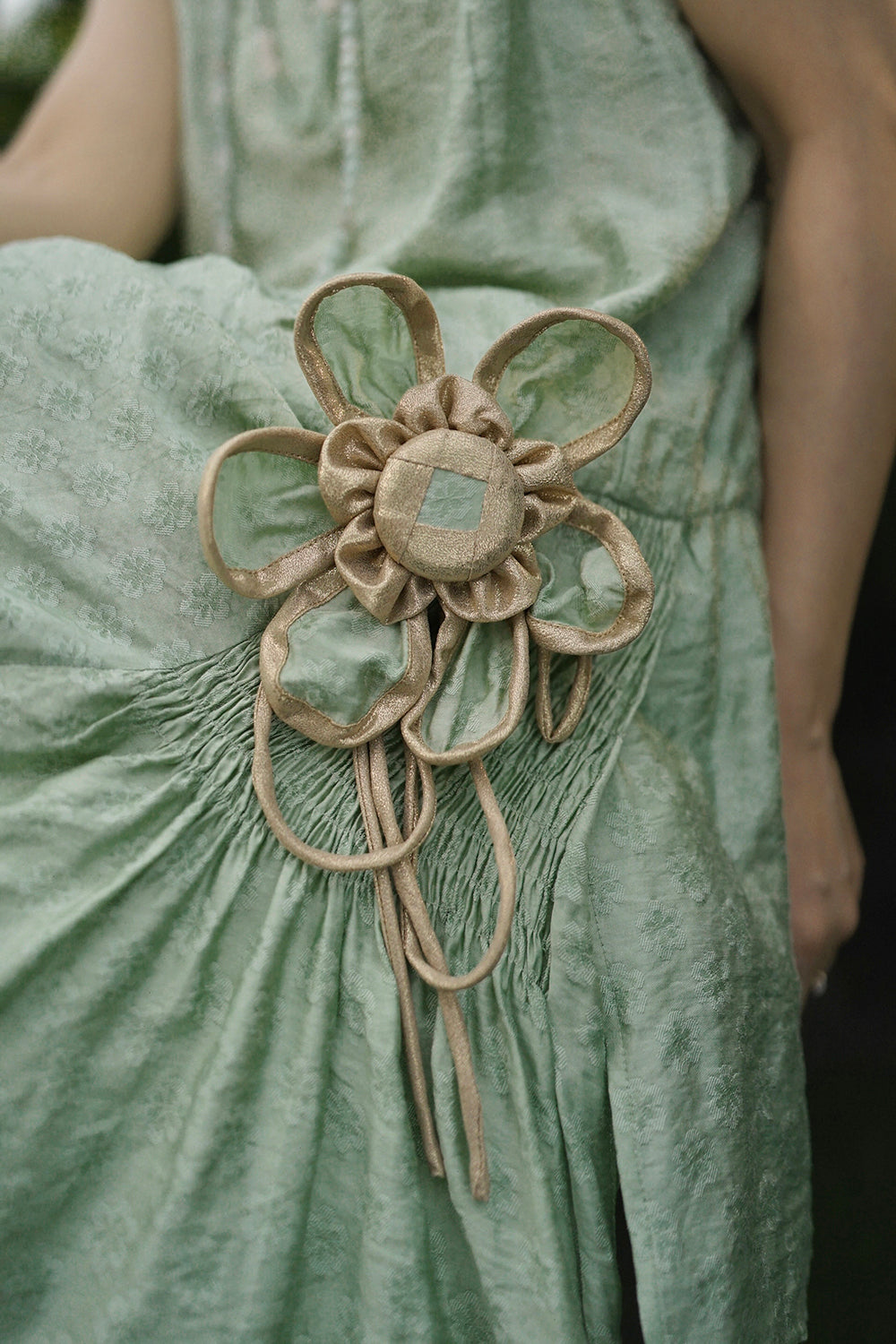 1920s | Green flower flapper dress