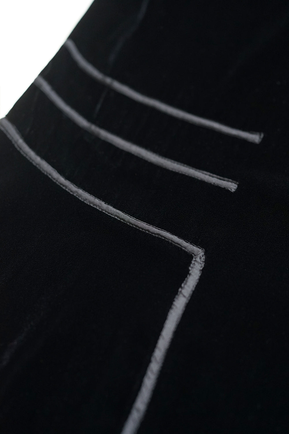 1920s|Asymmetric Lace Art Deco Velvet Dress