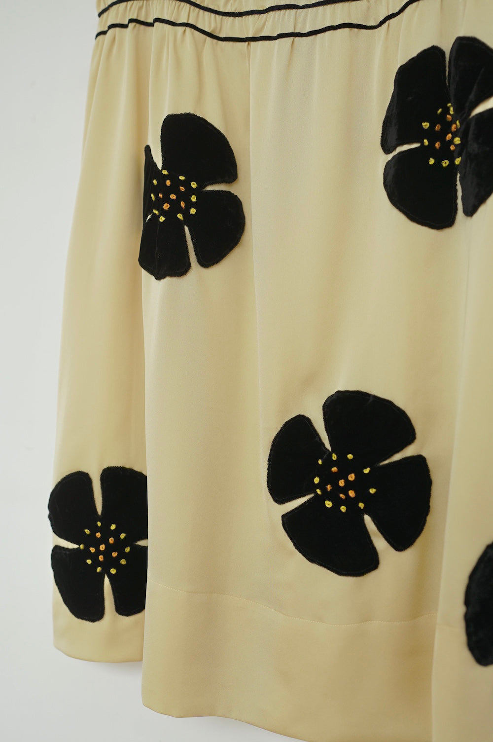 1920s|Velvet Flower Decorated Dress