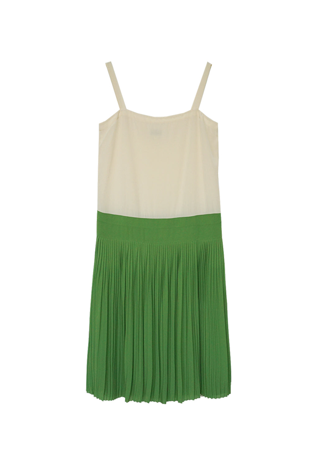 1920s|Color-Block Pleated Slip Dress