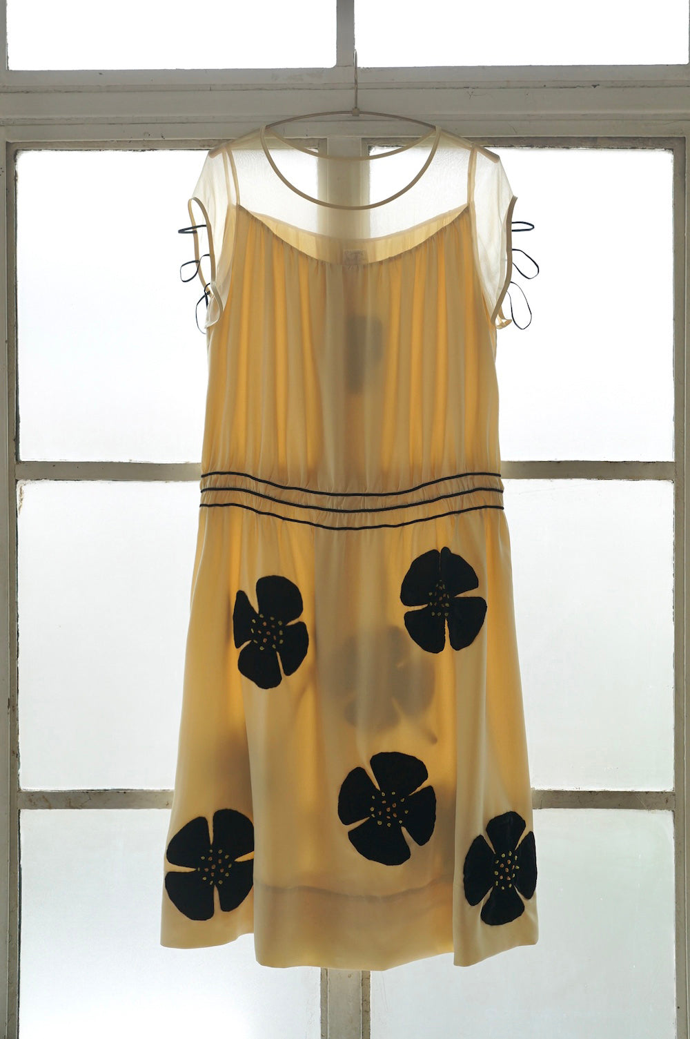 1920s|Velvet Flower Decorated Dress