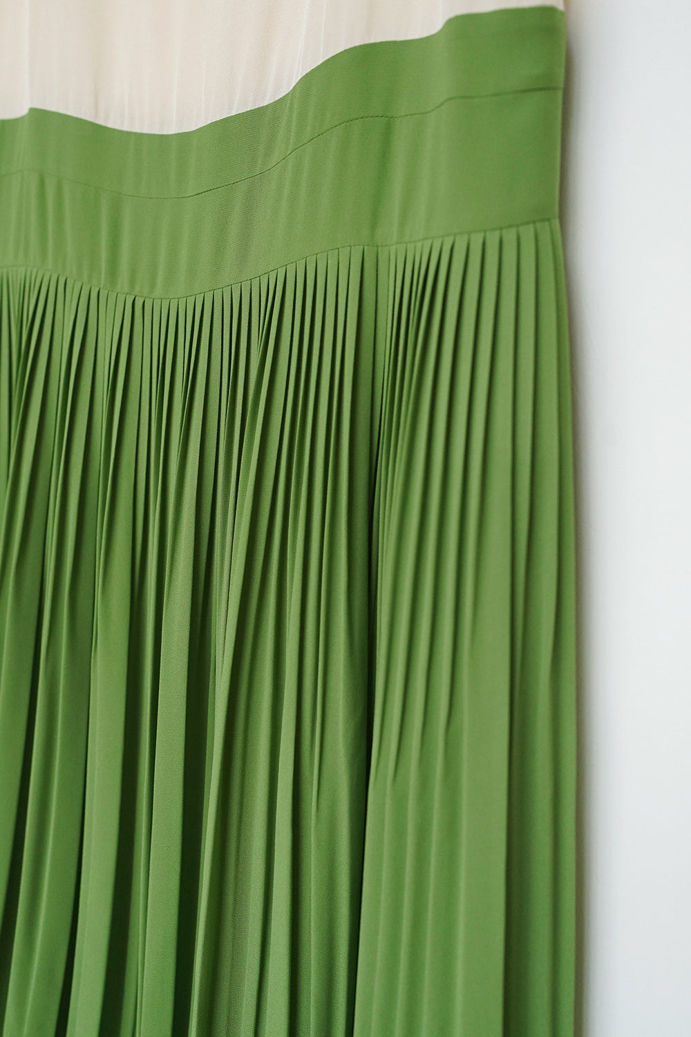1920s|Color-Block Pleated Slip Dress