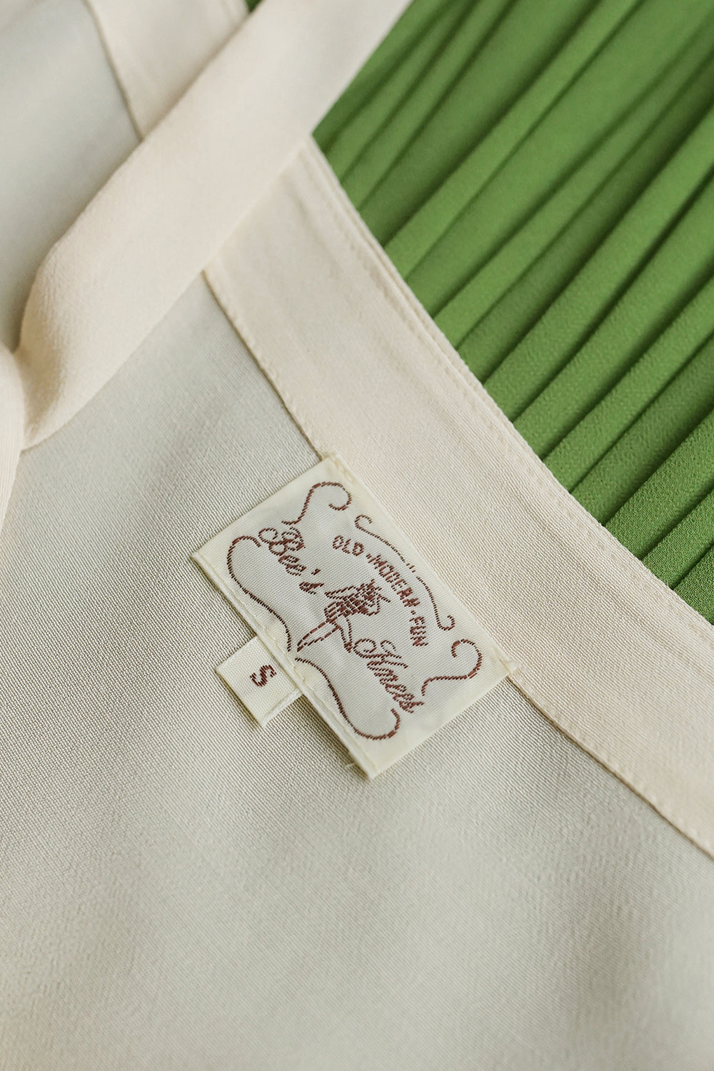1920s|Color-Block Pleated Slip Dress
