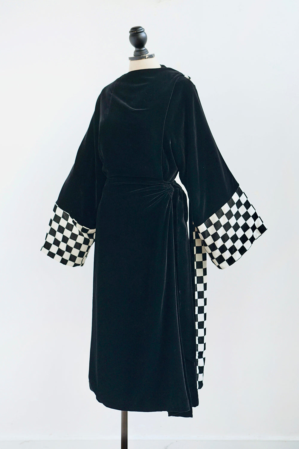1920s|Checkered ribbon Opera Coat