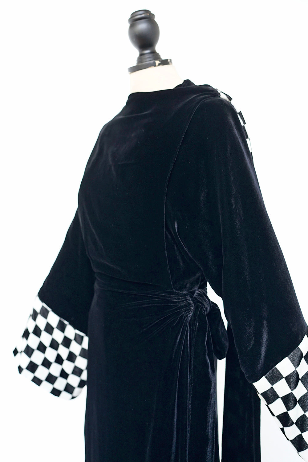 1920s|Checkered ribbon Opera Coat