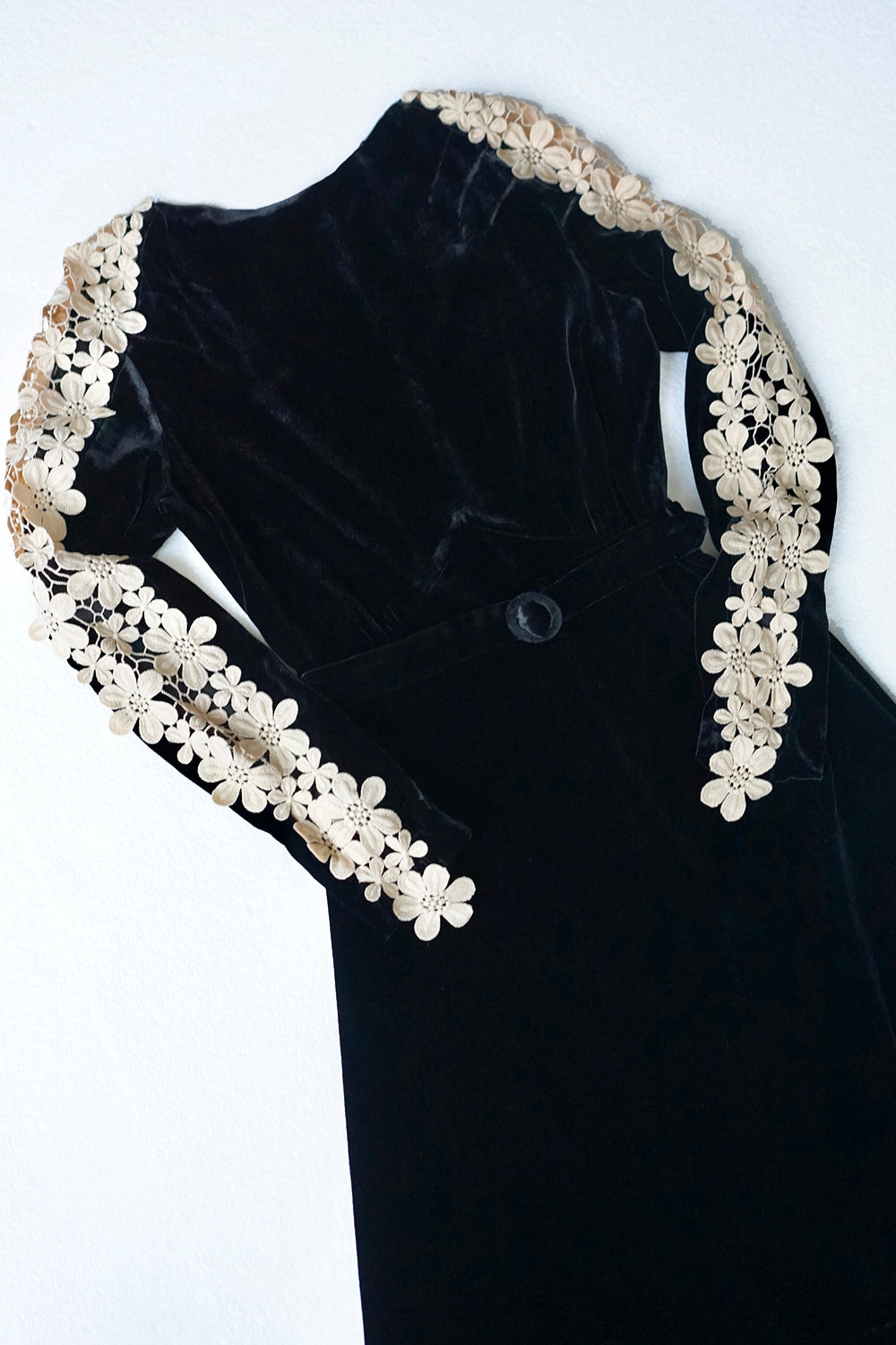 1930s|Lace Long Sleeve Dress