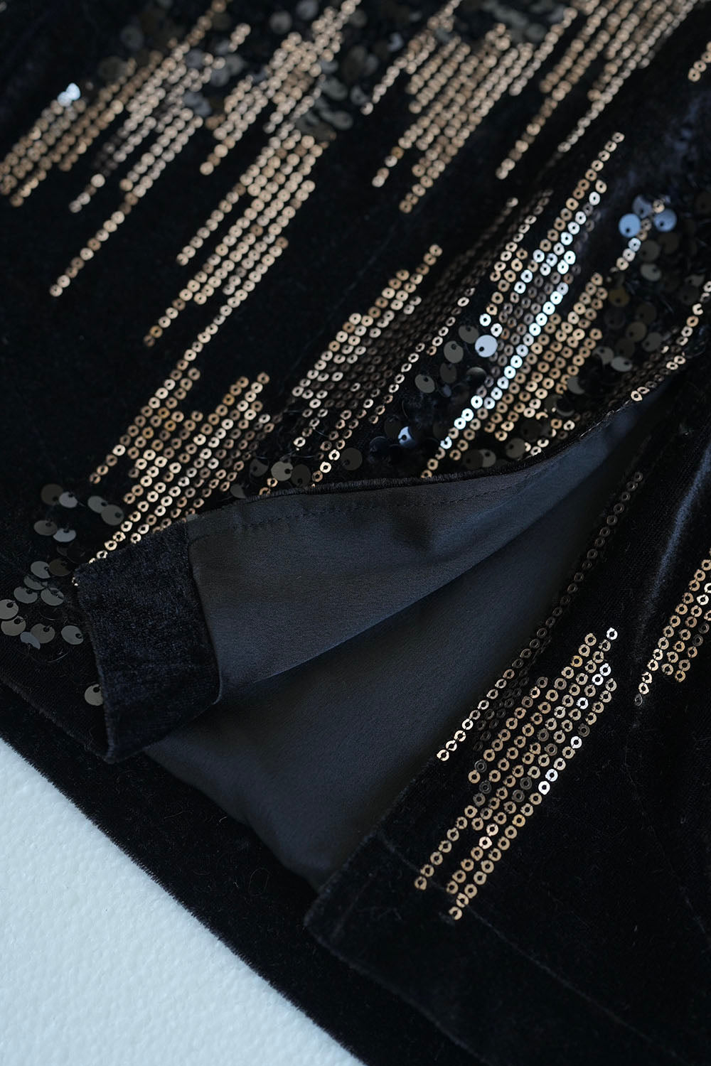 1920s|Gold Sequin Paneled Dress