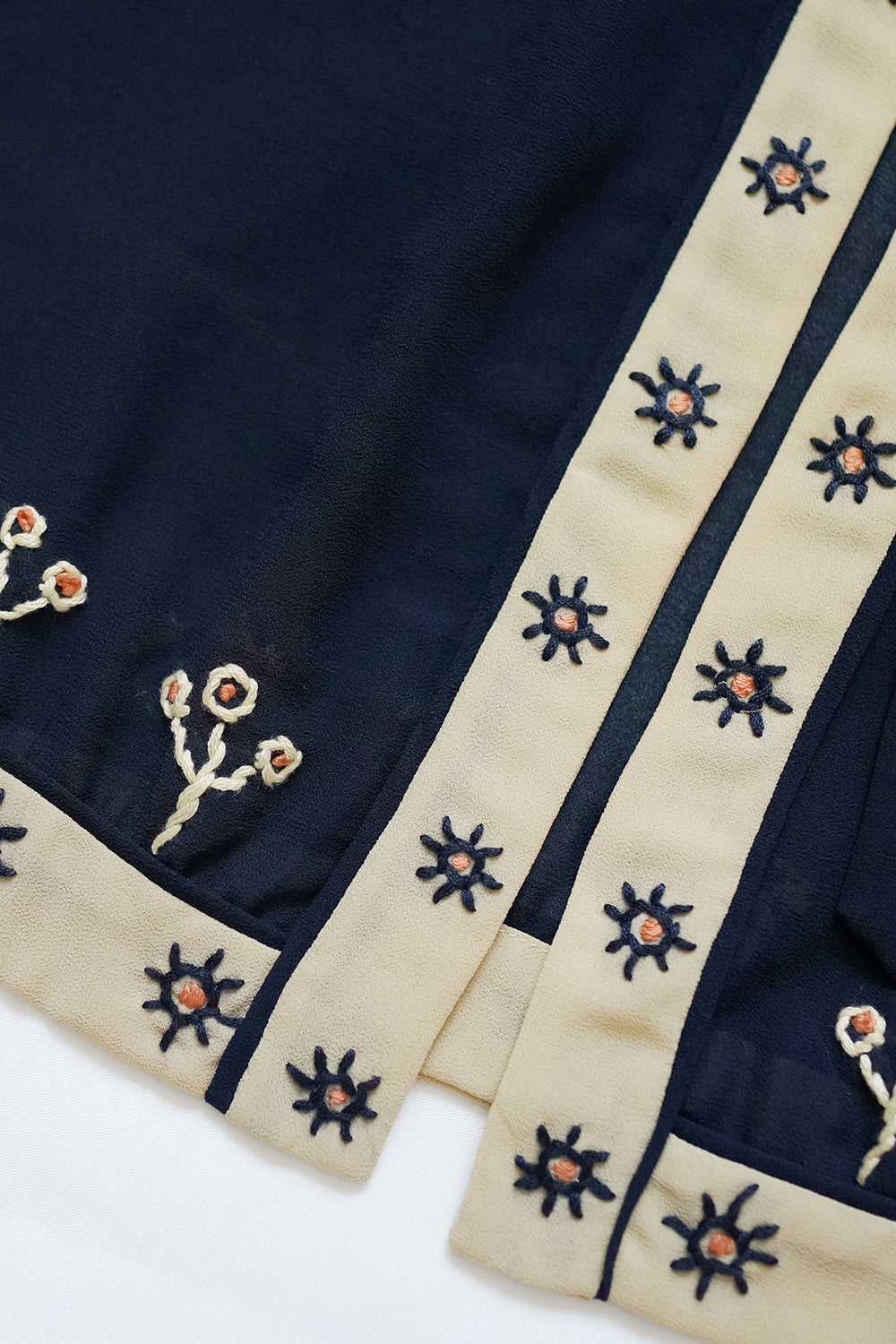 1920s|Hand-embroidered Chiffon Two-Piece Set