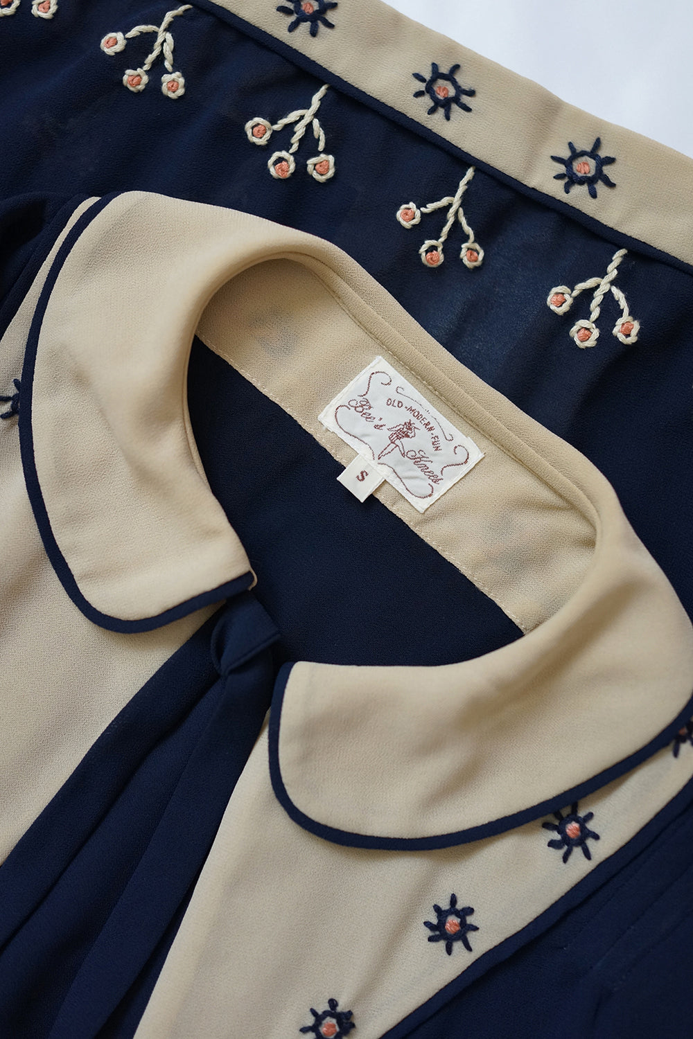 1920s|Hand-embroidered Chiffon Two-Piece Set