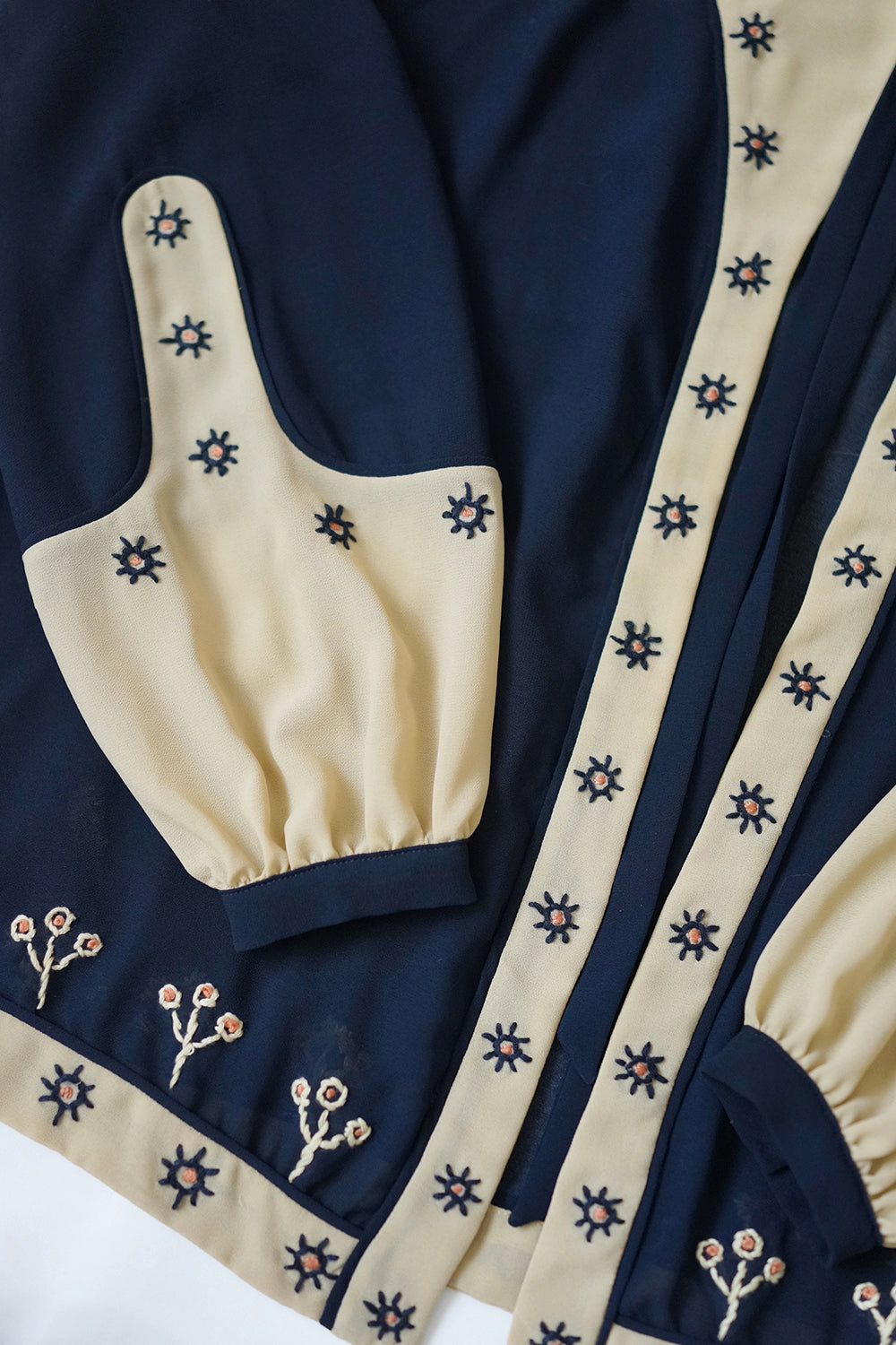 1920s|Hand-embroidered Chiffon Two-Piece Set