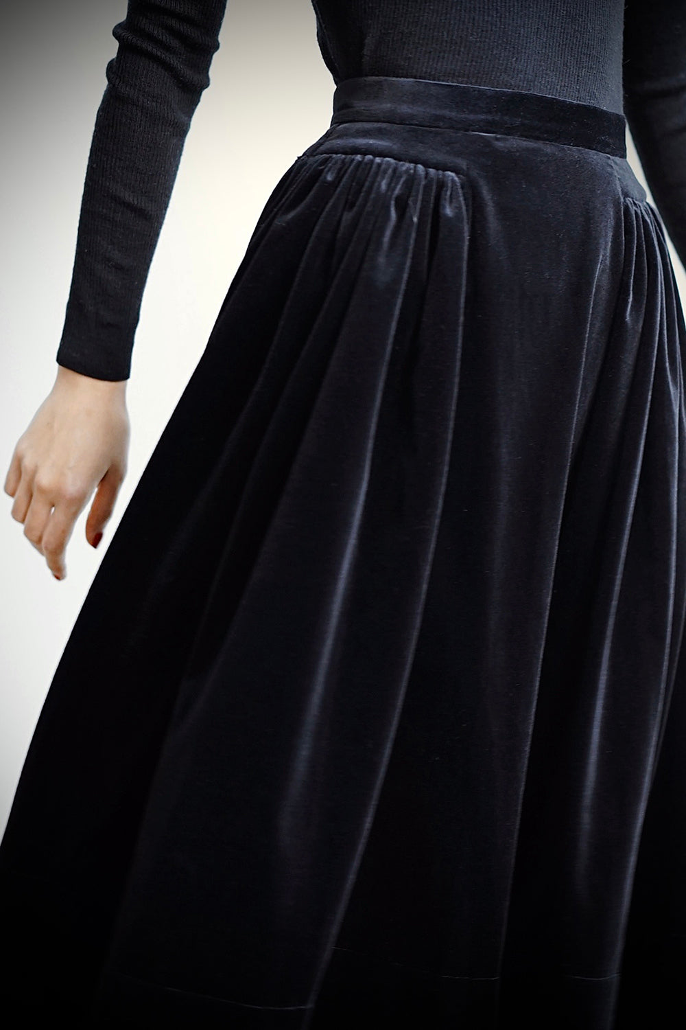 1950s|Side-pleated Swing Skirt
