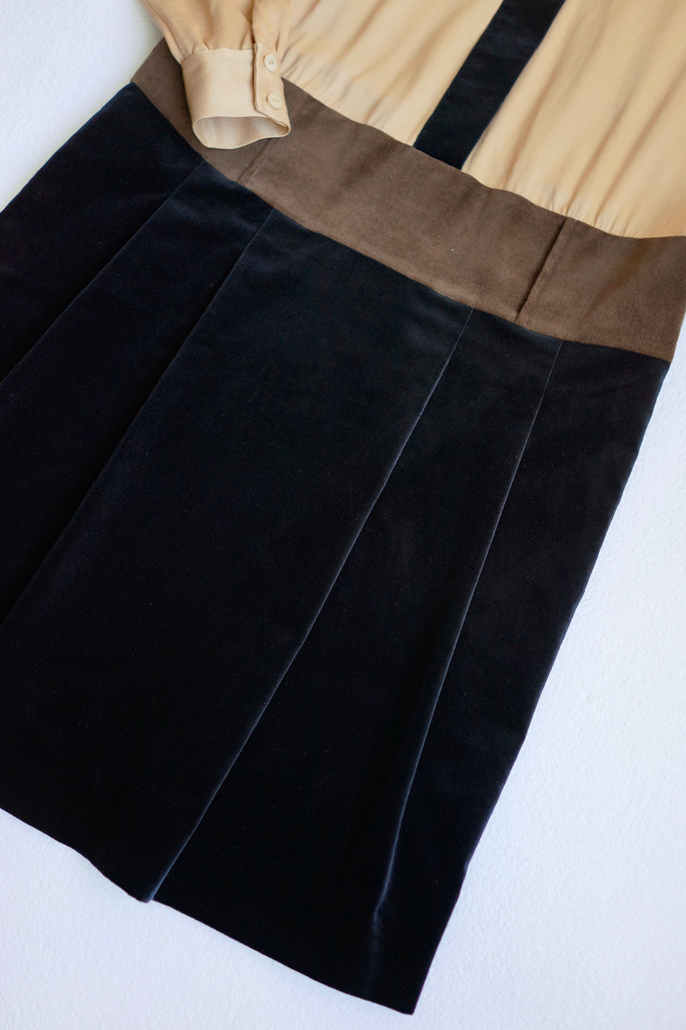 1920s|Peter Pan Collar Velvet Two-Piece Set