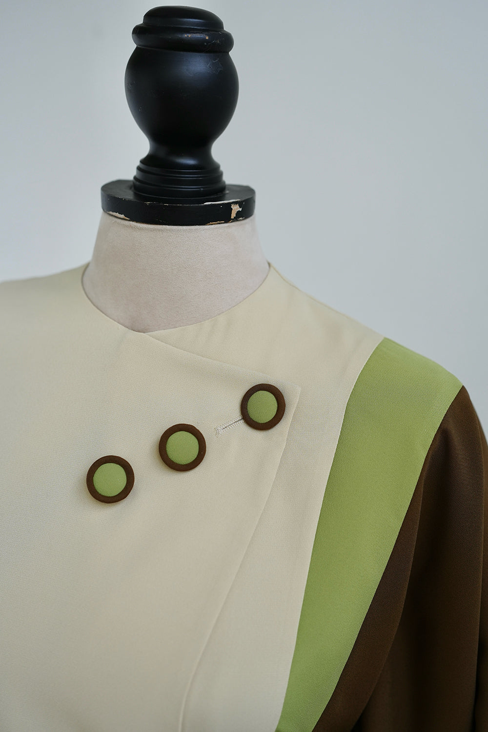 1940s|Color-blocking dress