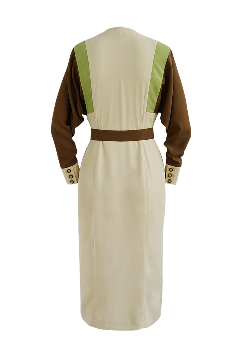 1940s|Color-blocking dress