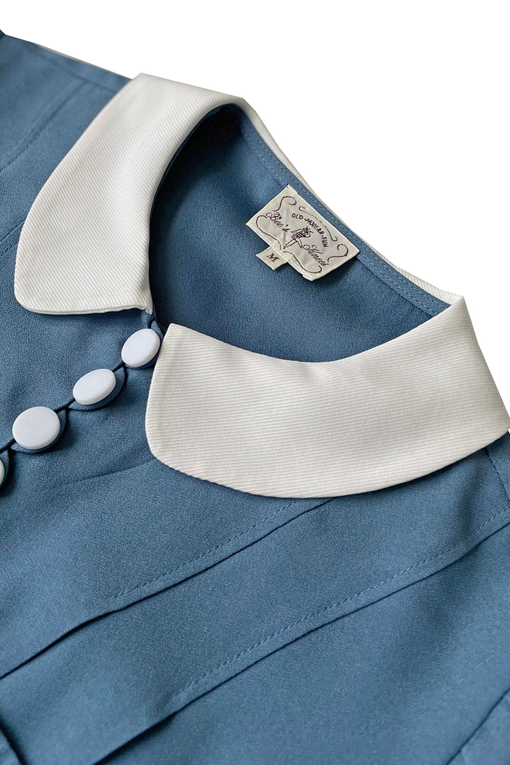 1930s|1939 Miss Secretary Botton Peplum Dress