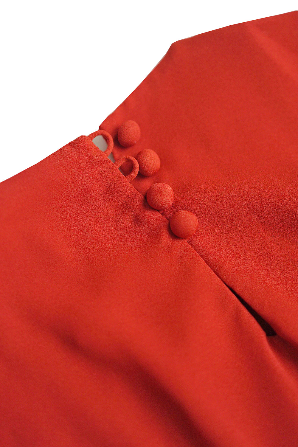 1940s|Bows Peplum Dress(Orange / Navy)