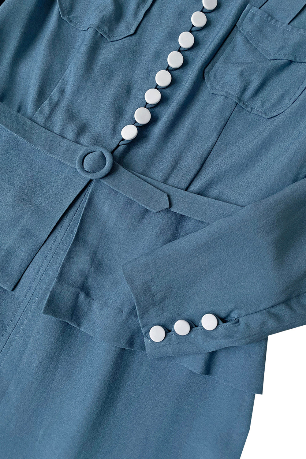 1930s|1939 Miss Secretary Botton Peplum Dress