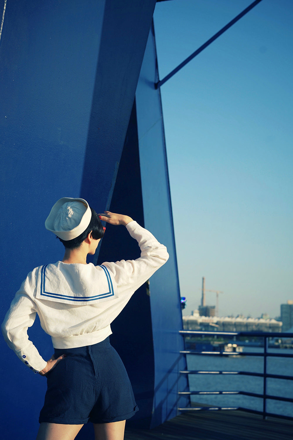 1910s|Double-Breasted Sailor Set|Jacket&Skirt