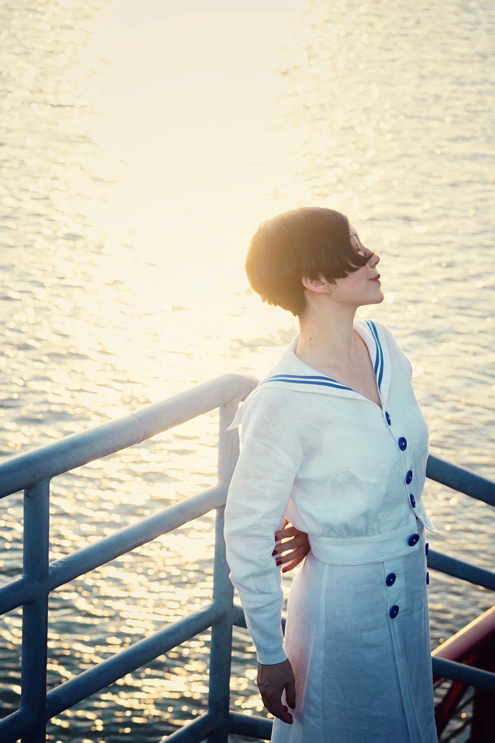 1910s|Double-Breasted Sailor Set|Jacket&Skirt