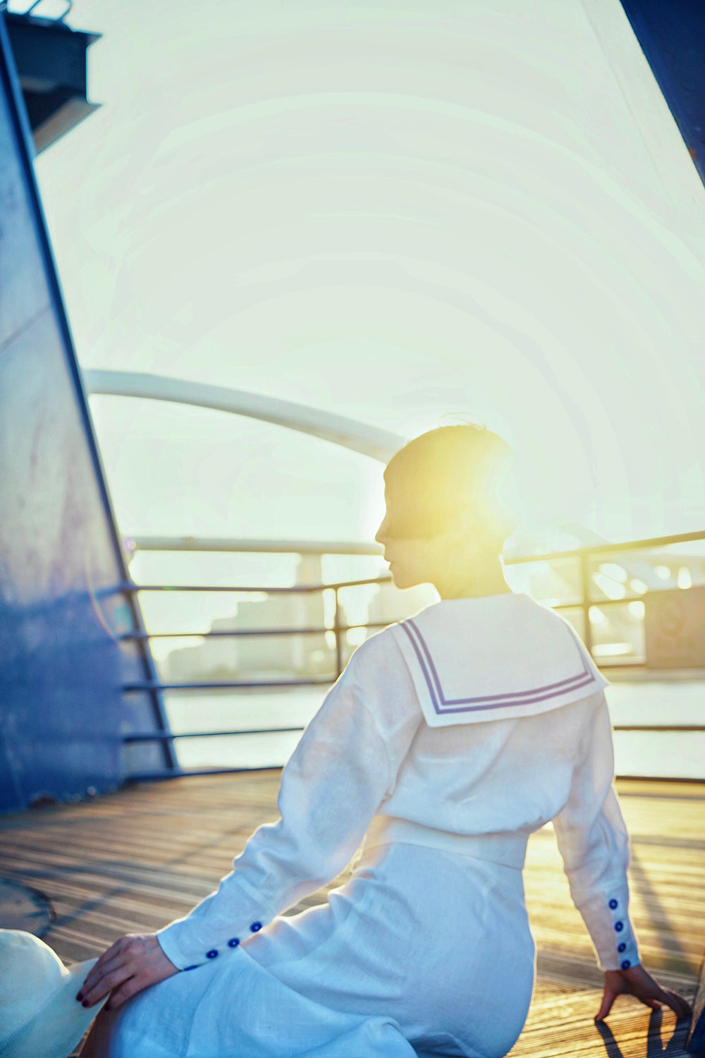 1910s|Double-Breasted Sailor Set|Jacket&Skirt