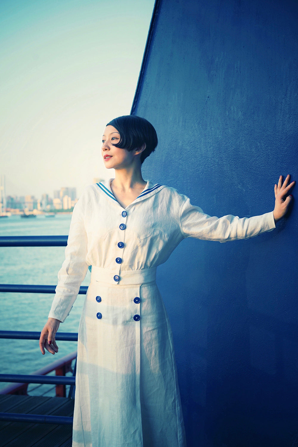 1910s|Double-Breasted Sailor Set|Jacket&Skirt