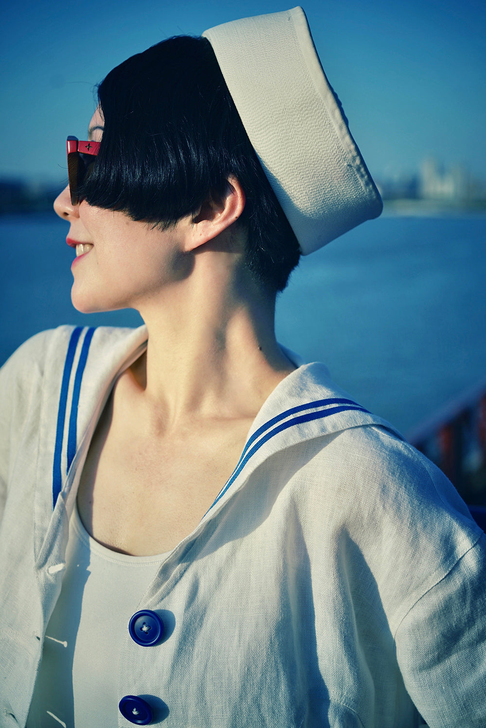 1910s|Double-Breasted Sailor Set|Jacket&Skirt