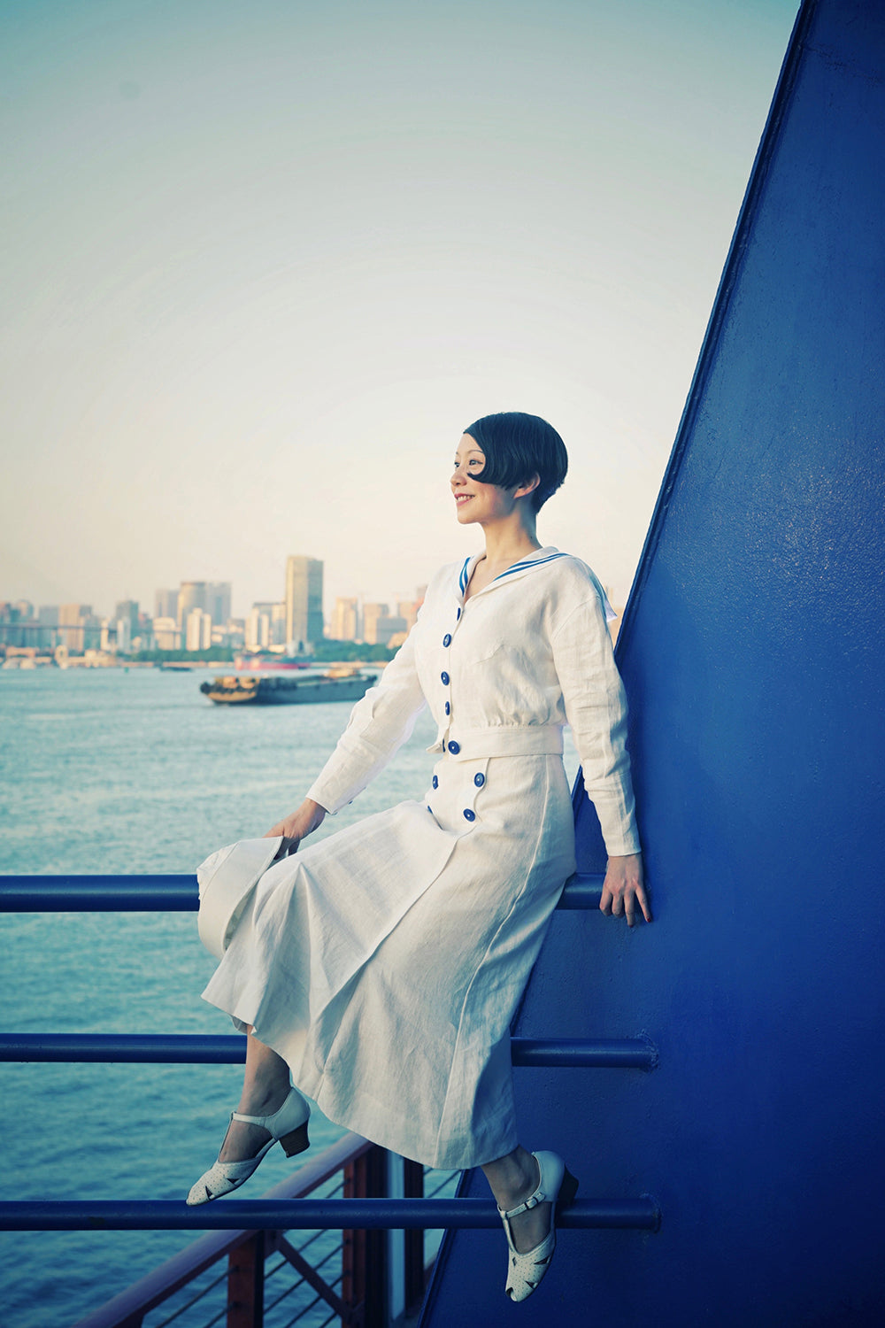 1910s|Double-Breasted Sailor Set|Jacket&Skirt