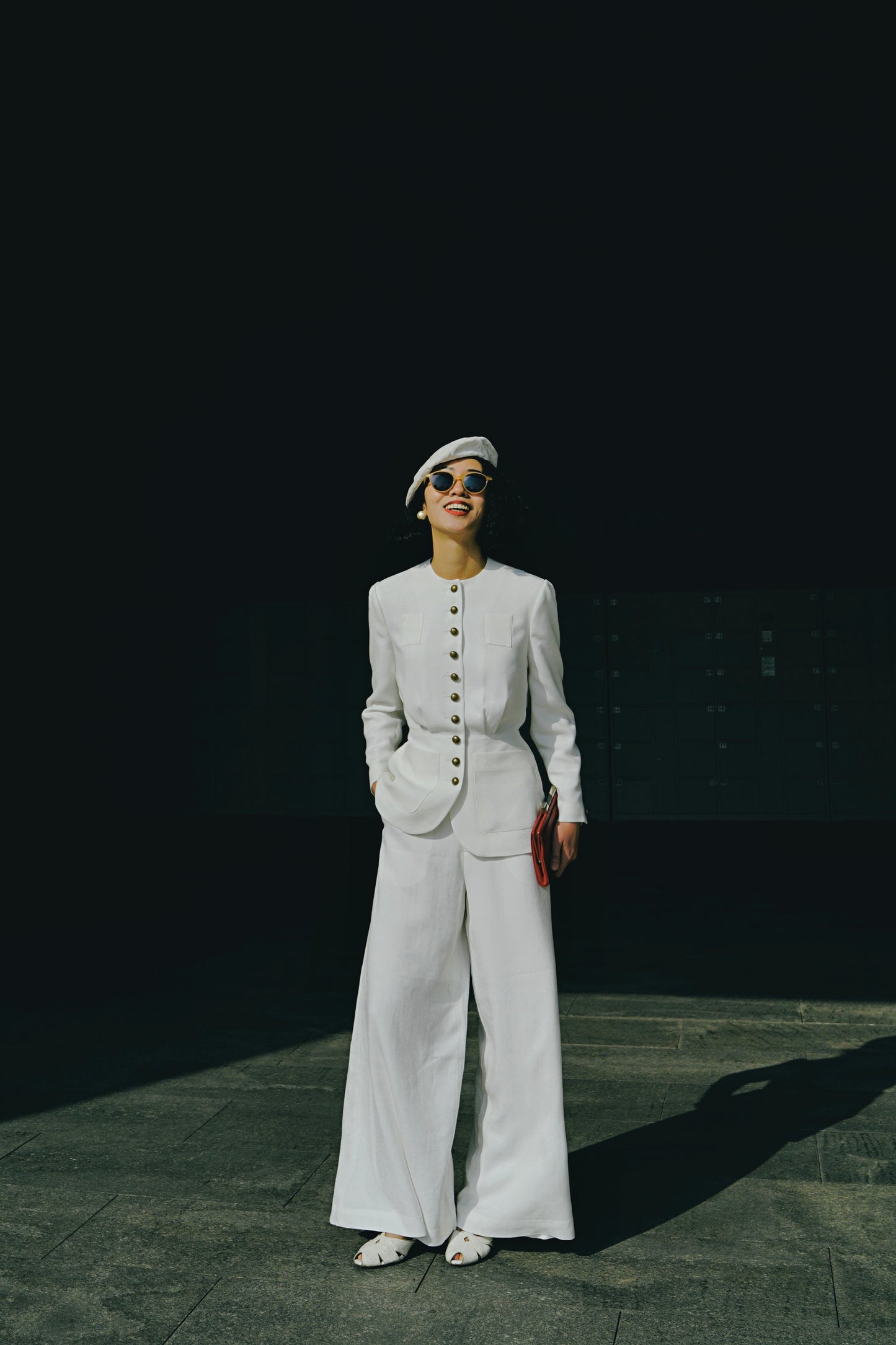 1930s｜White Wide-leg Pants & Short Jacket