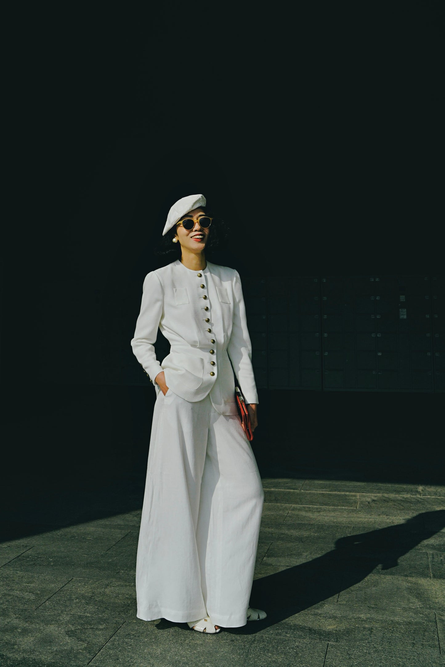 1930s｜White Wide-leg Pants & Short Jacket
