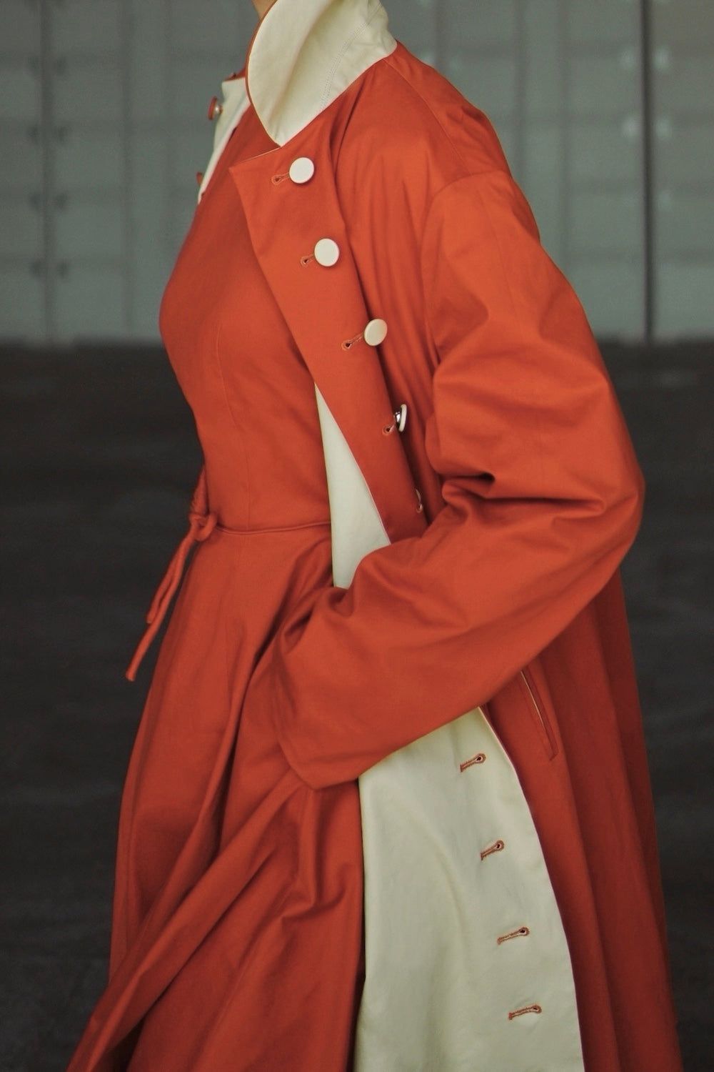 1950s｜Reversible Two-tone Swing Coat （Orange）