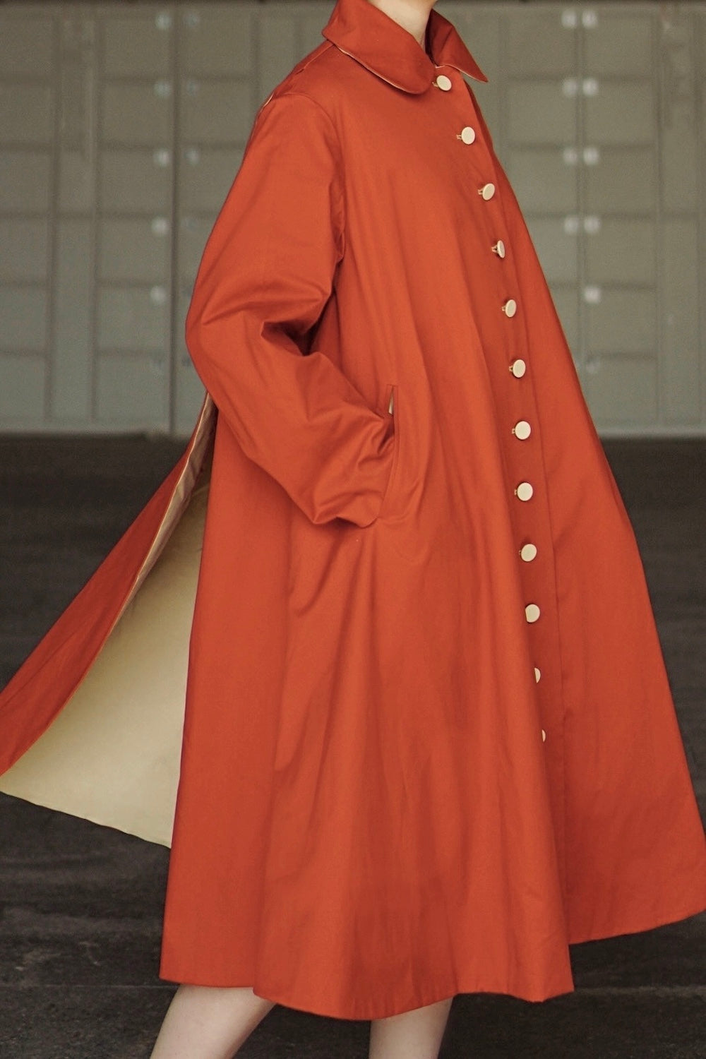 1950s｜Reversible Two-tone Swing Coat （Orange）