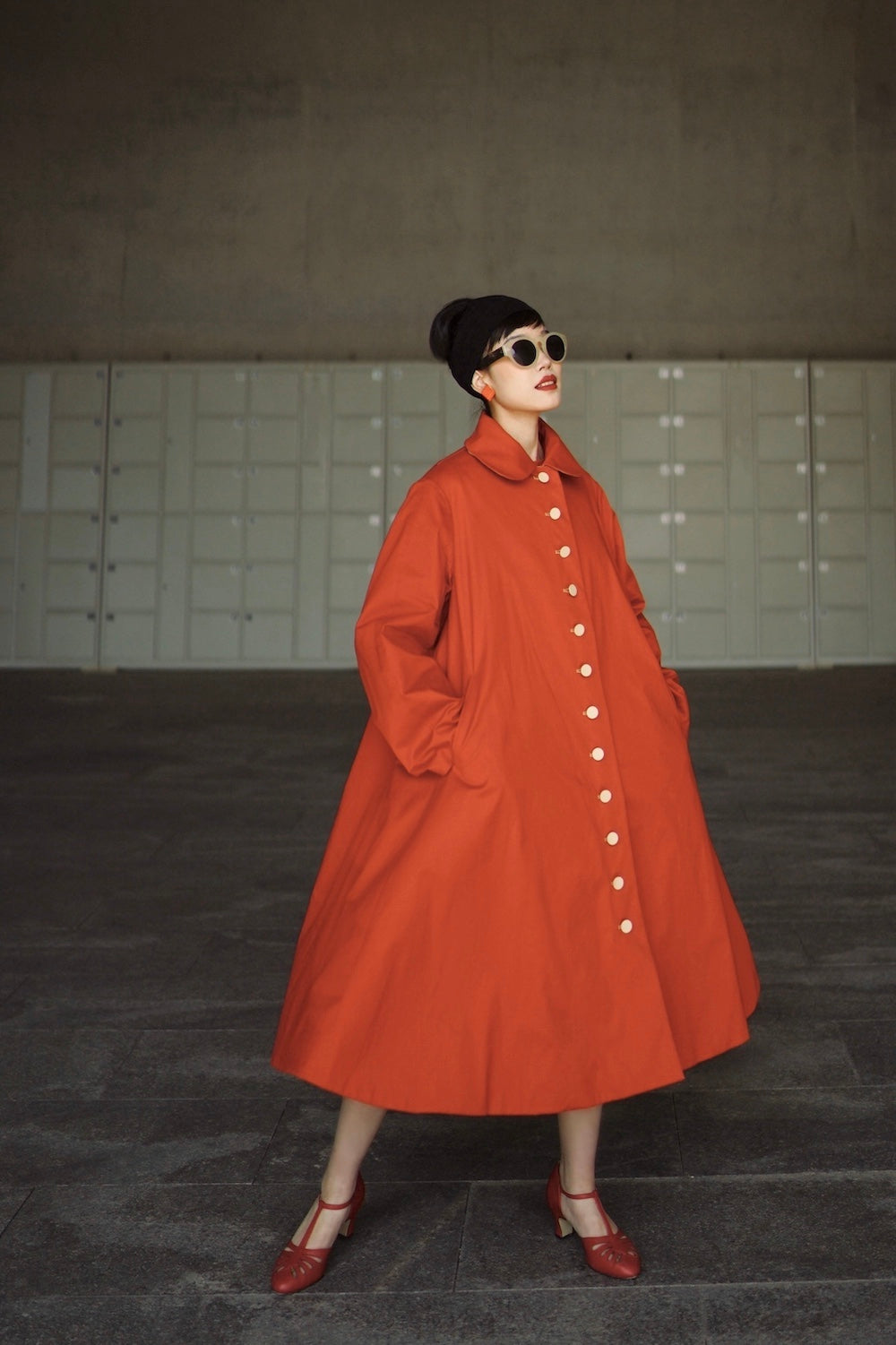 1950s｜Reversible Two-tone Swing Coat （Orange）