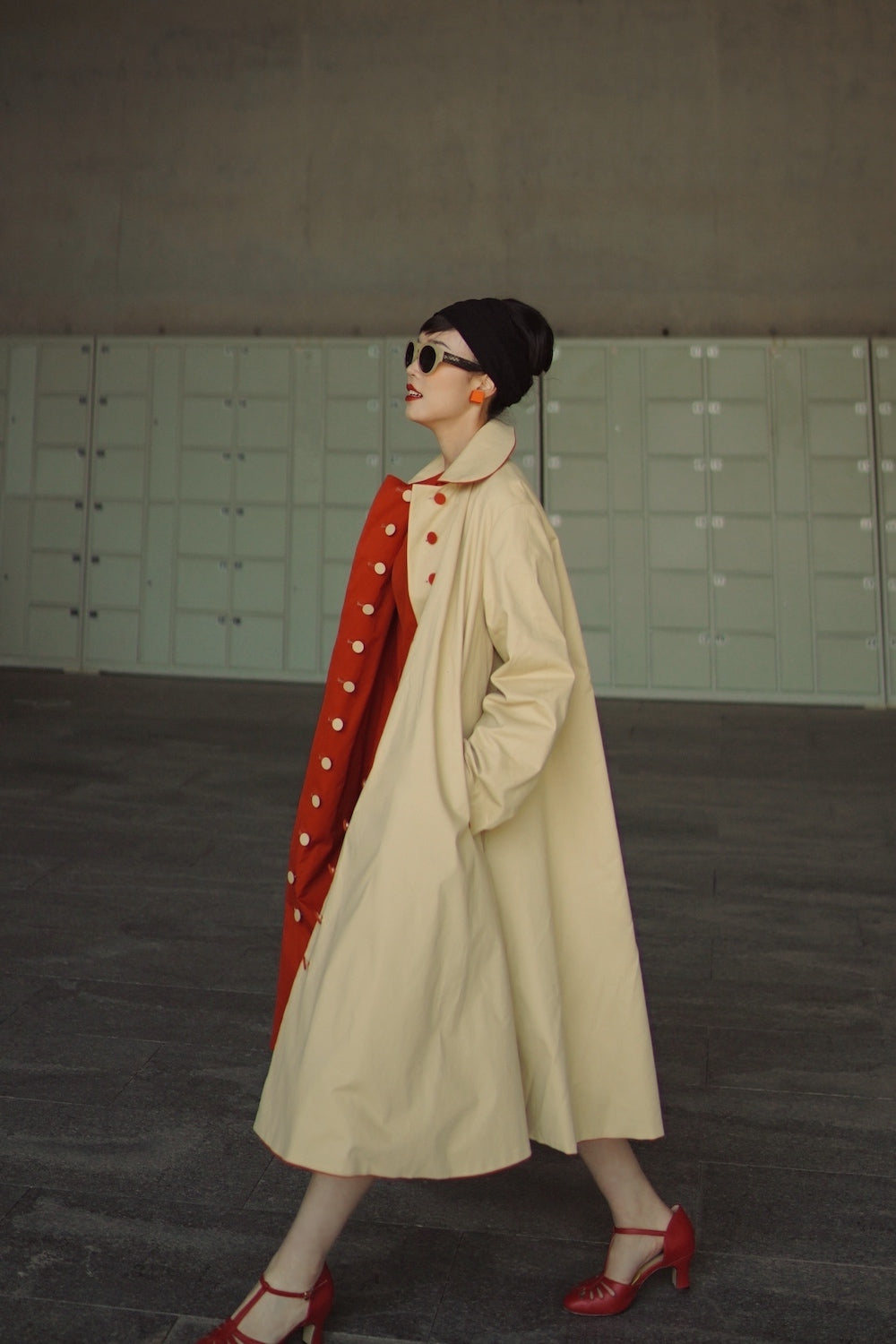 1950s｜Reversible Two-tone Swing Coat （Orange）