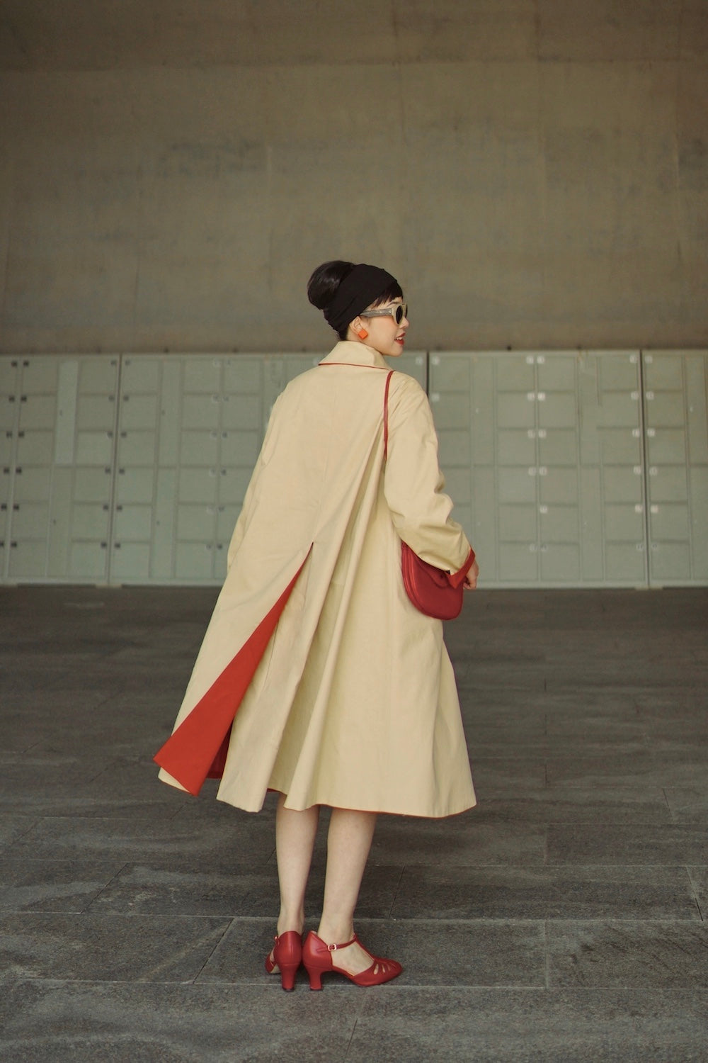 1950s｜Reversible Two-tone Swing Coat （Orange）