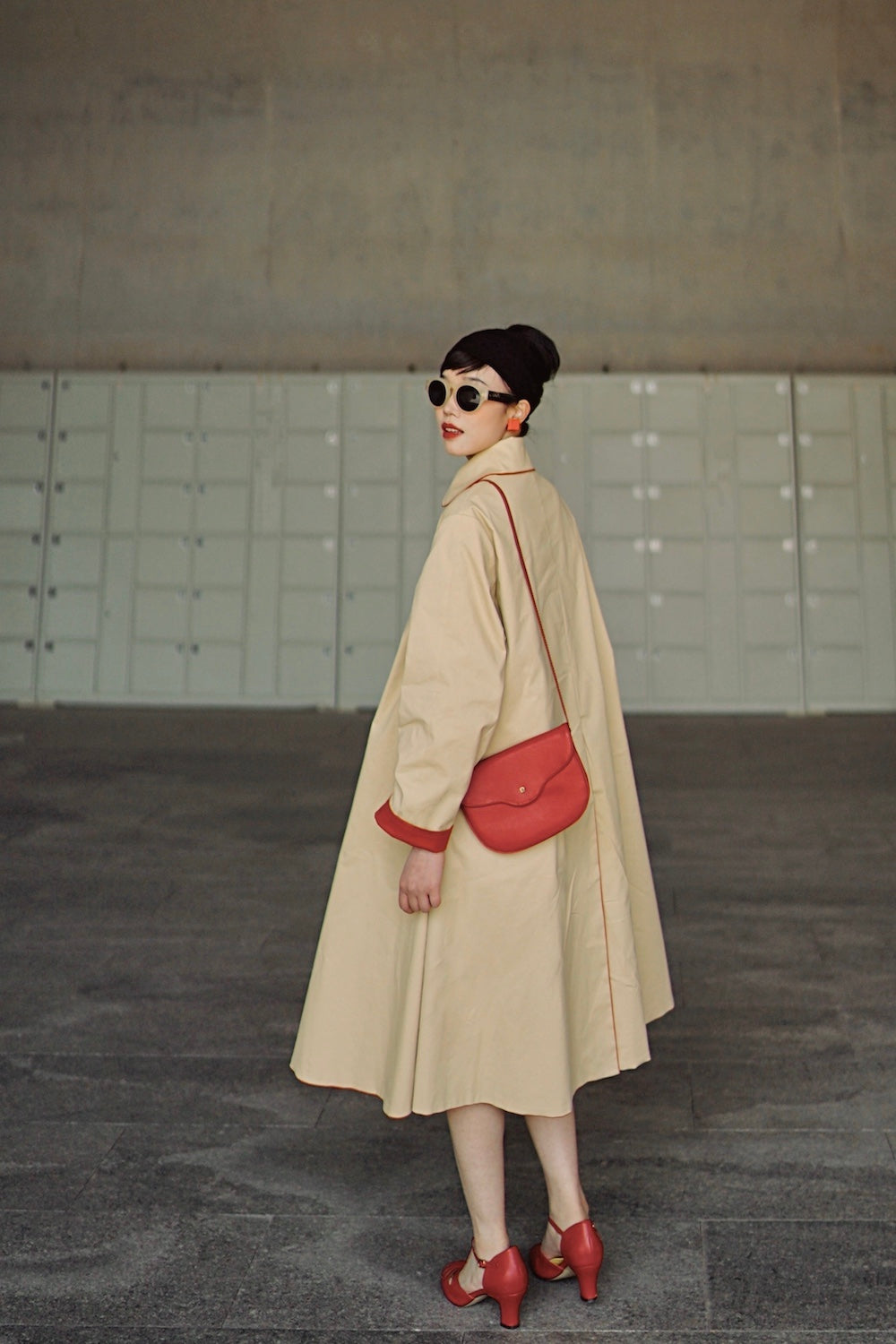 1950s｜Reversible Two-tone Swing Coat （Orange）