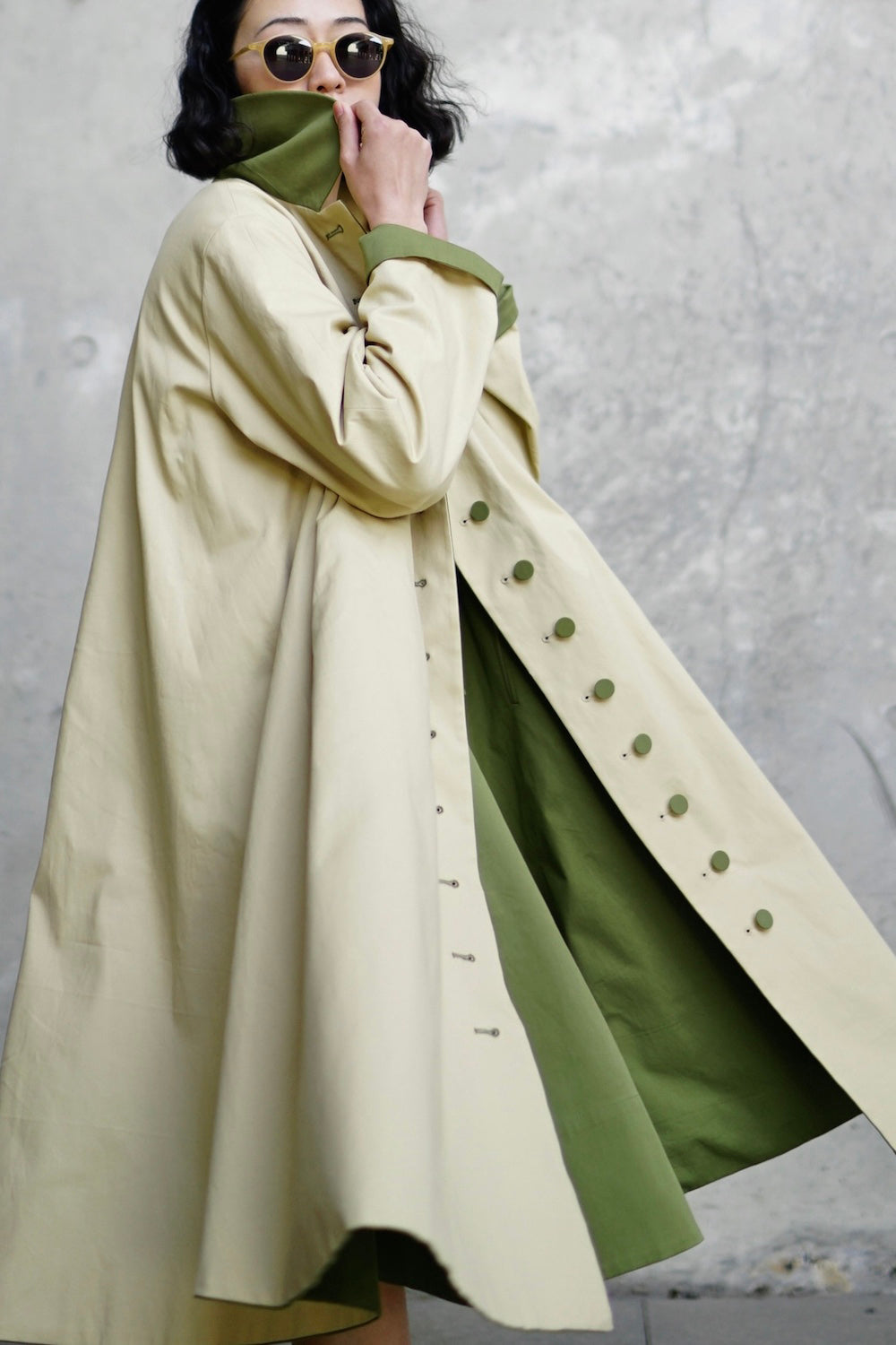 1950s｜Reversible Two-tone Swing Coat （Green）